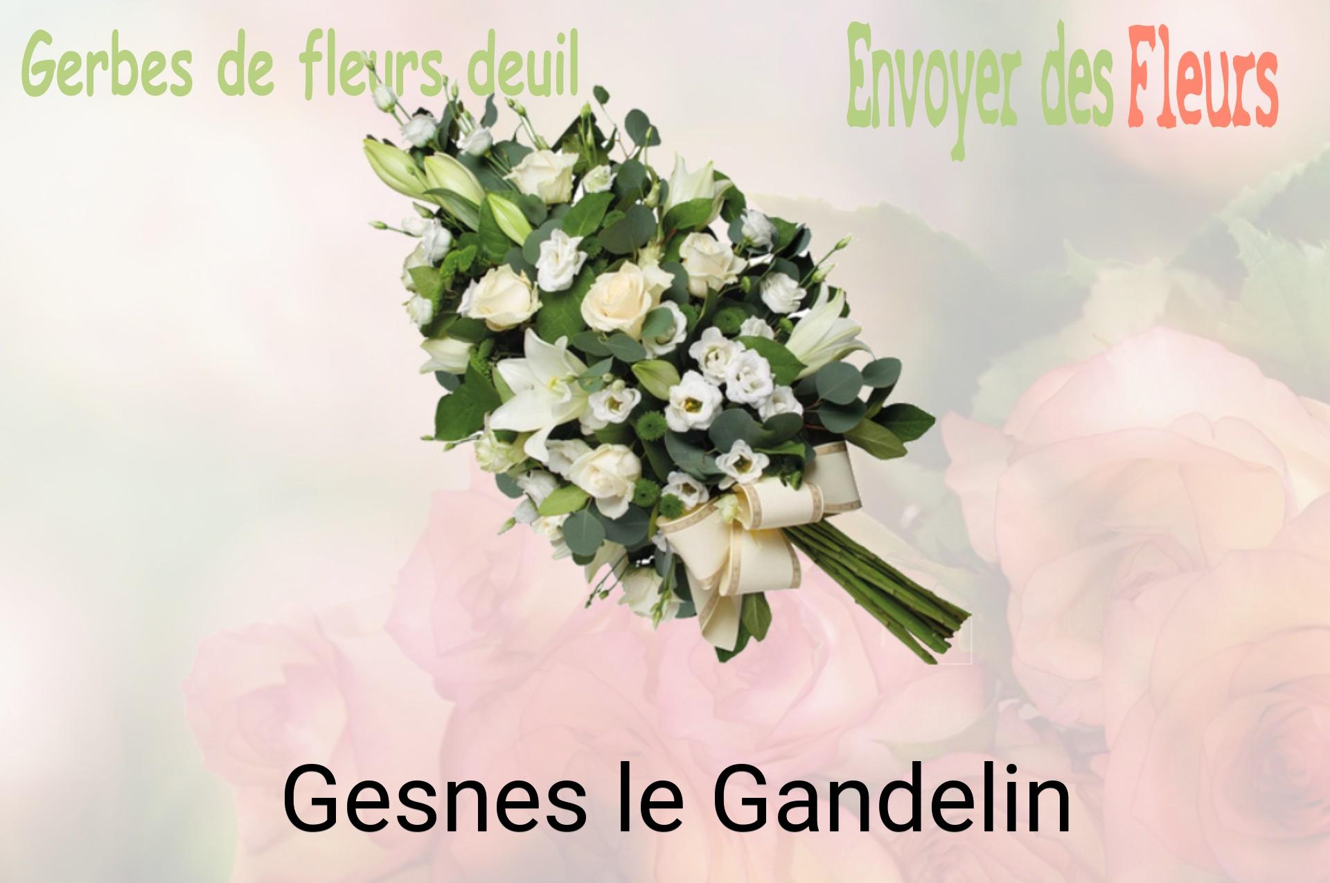 Gerbe de fleurs de deuil livrée à Gesnes-le-Gandelin
